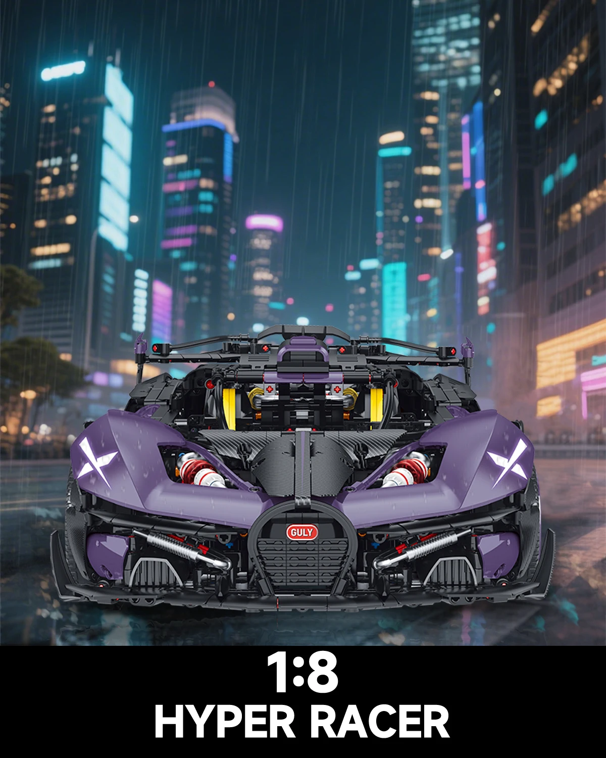 3332 قطعة التحكم عن بعد التقنية سيارة رياضية النار النيزك اللبنات الطوب تجميع نموذج لعب للبنين هدية عيد ميلاد مجموعة #3