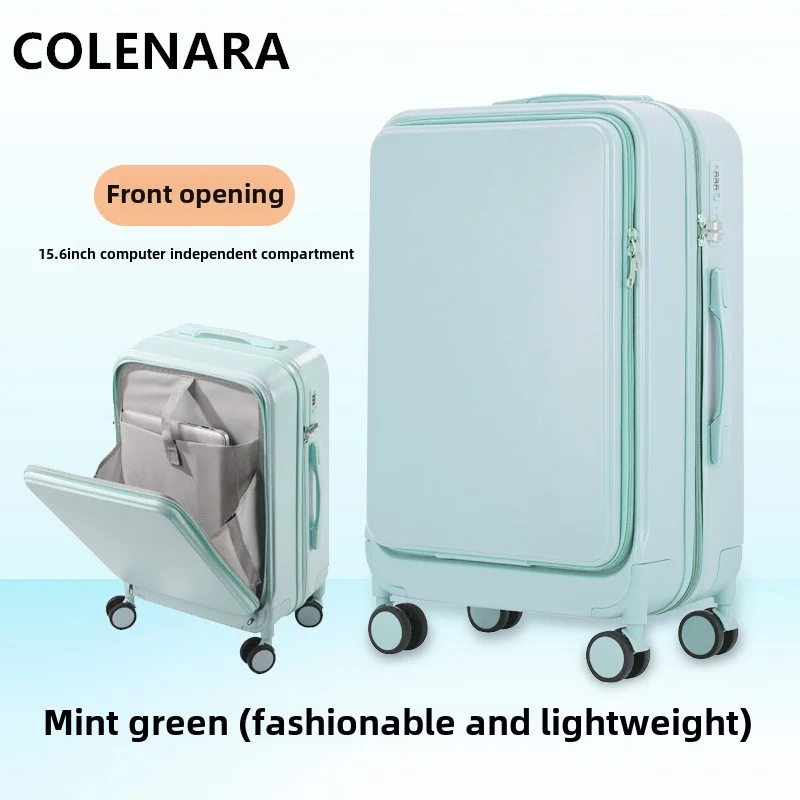 COLENARA Kabinenkoffer, vorne öffnender Laptop-Boarding-Koffer, USB-Aufladung, multifunktional, 20"22"24"26 Zoll Trolley-Koffer, Gepäck