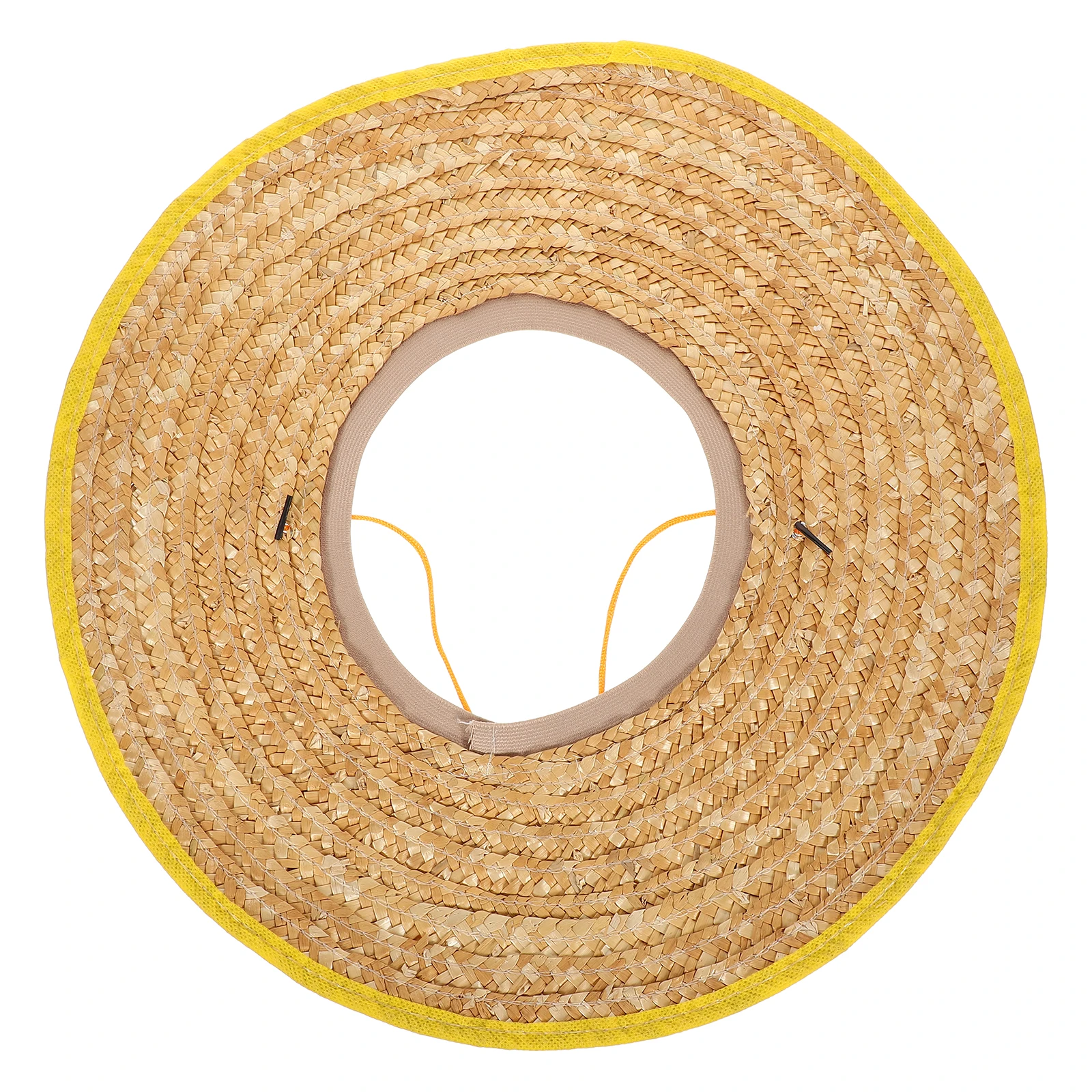 

Straw Hard Hat Sunshade Visor Full Brim Construction SafetyHelmet Accessories 45cm Khaki Summer Protection Breathing Material