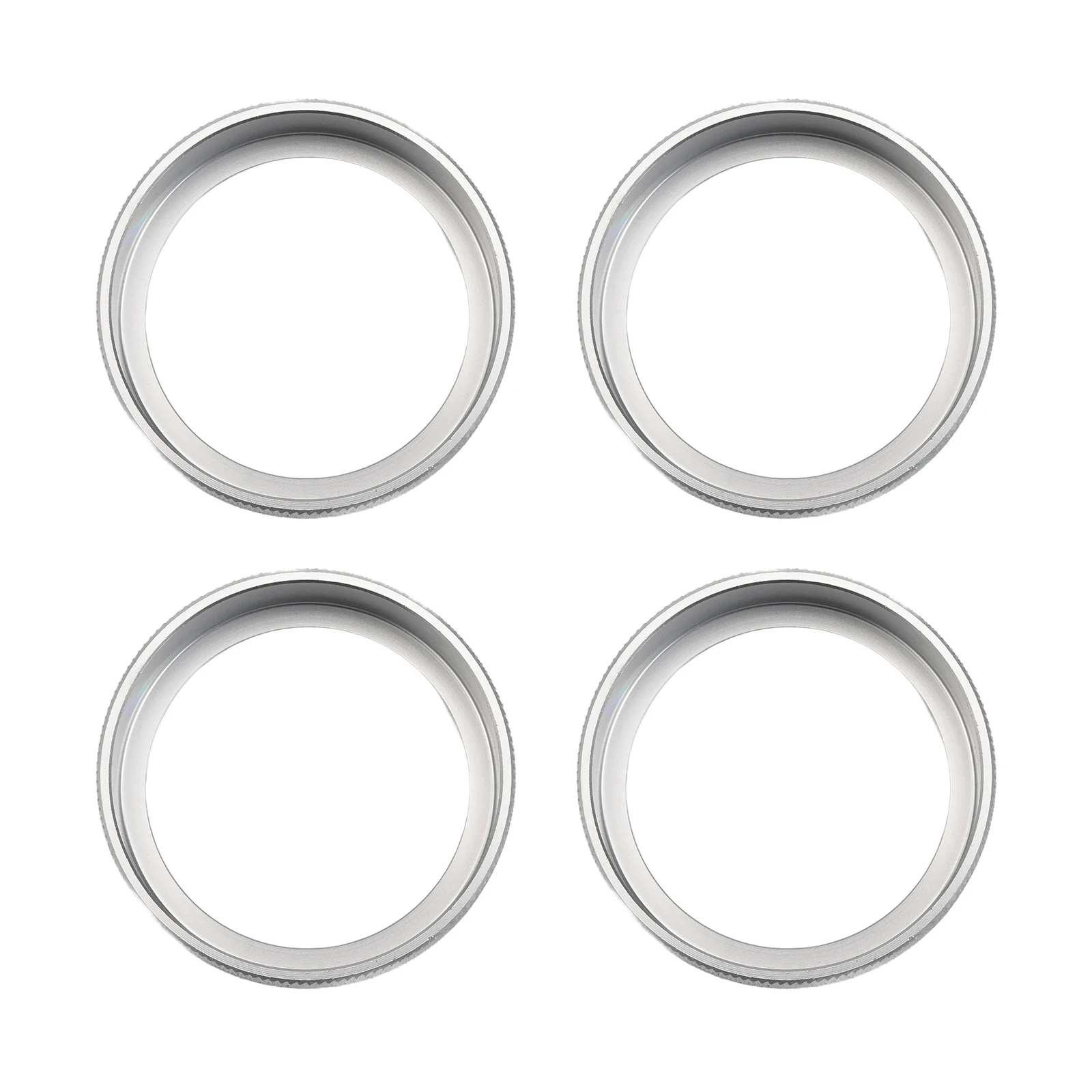 For VOLVO XC60 S60 S80 V40 Silver Alloy Knob Covers Set with Textured Grip for Easy Adjustment and Modern Look