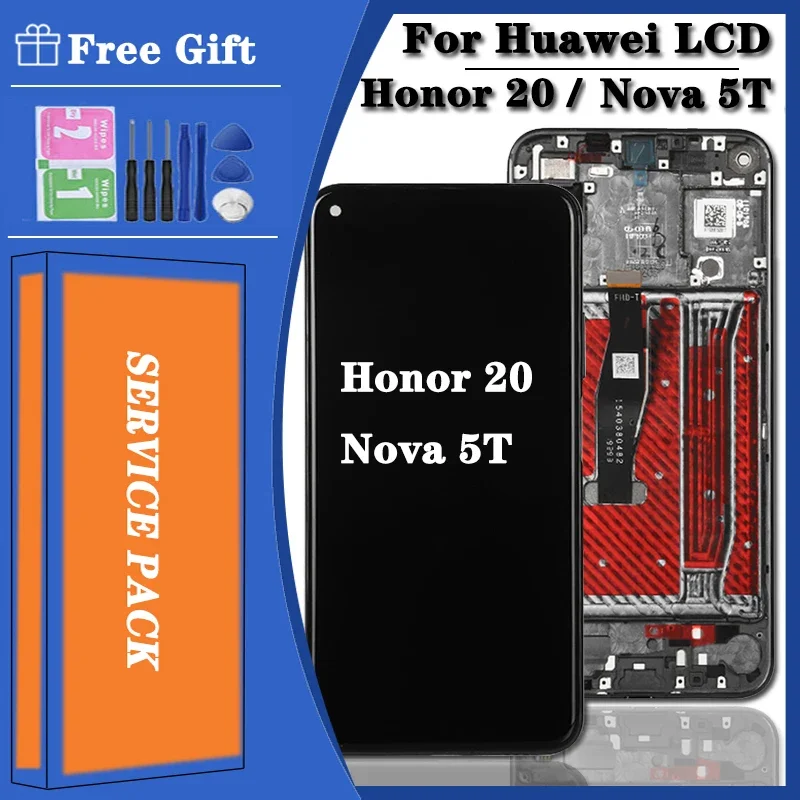 

6.26"New Honor20 LCD For Huawei Honor 20 LCD Display Touch Screen Digitizer Assembly Screen on For Nova 5T Nova5T Display