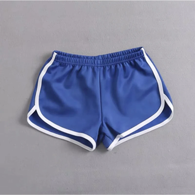 Summer New Striped Patchwork Casual Shorts Elastic Waist Solid Irregular All-match Youth Shorts Vintage Fashion Women Clothing