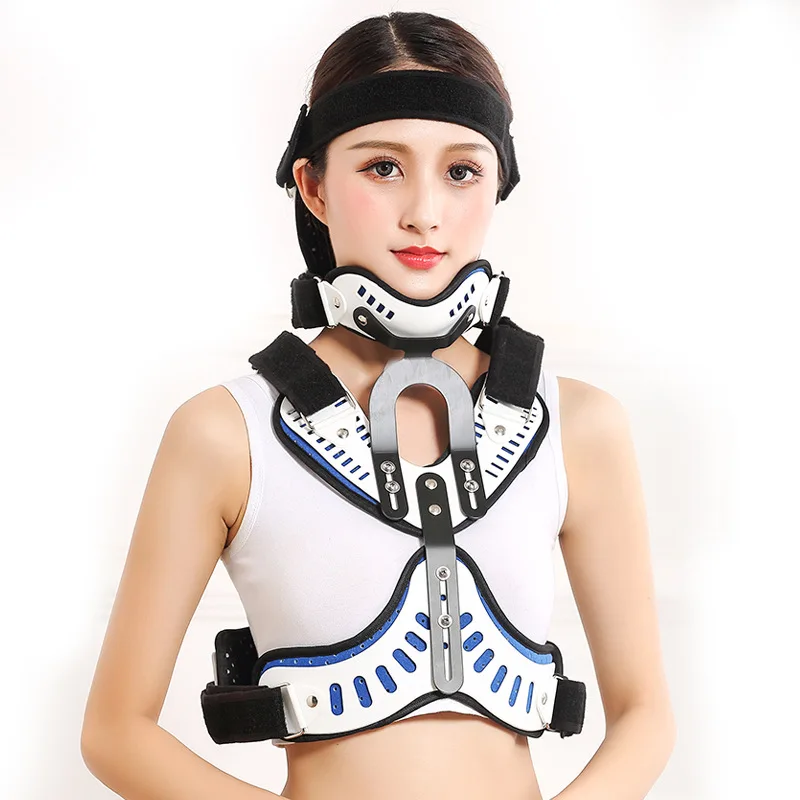 Breathable Neck Support Braces Comfortable Adjustable Detachable Durable Cervicothoracic Brace Stable Rehabilitation Supplies