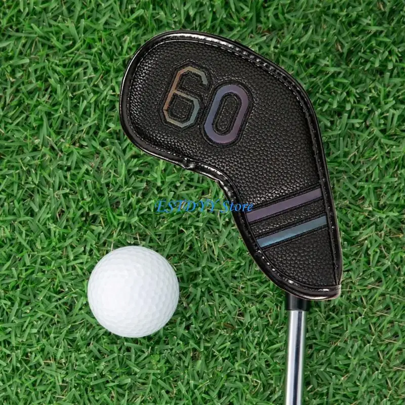 

G6DE 6Pcs/set Golfs Iron Cover Iron Head Cover Golfs Head Cover Color PU Iron Cover