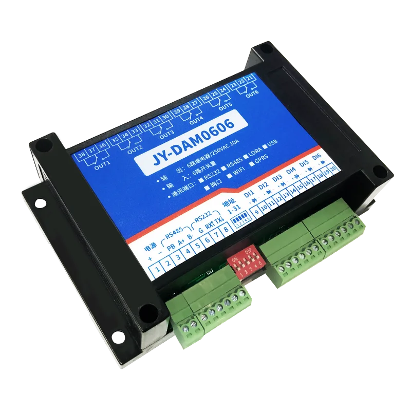 Dam0606 6 in 6 Out Relay Control Board 6-way Switching Value Module RS232 + 485 Dual Serial Port Interface