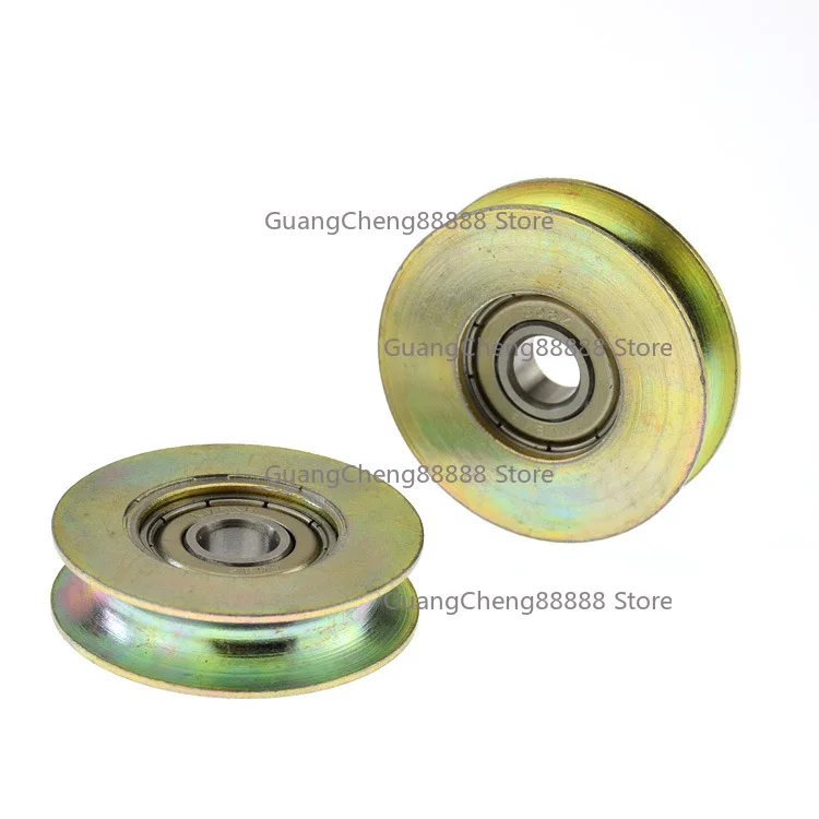 4Pcs 10x35x20mm H-groove I-groove Pulley Non-standard Belt Groove Pulley Roller 6000-2RS Bearing Wheel Rolling Guide Wheel