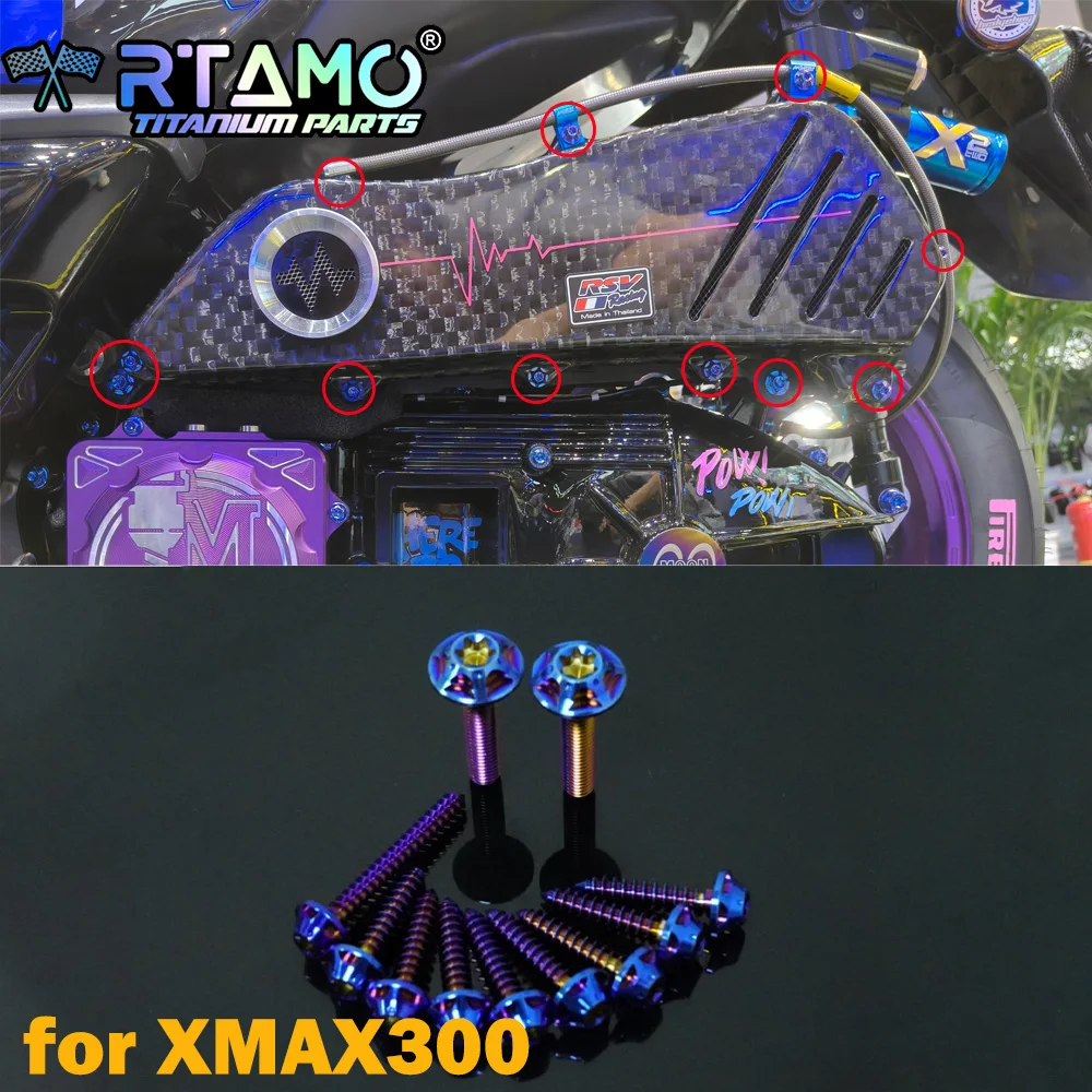 

Набор титановых болтов Gr5 Саморез M5 подходит для модифицированного болта с крышкой воздушной коробки Xmax300