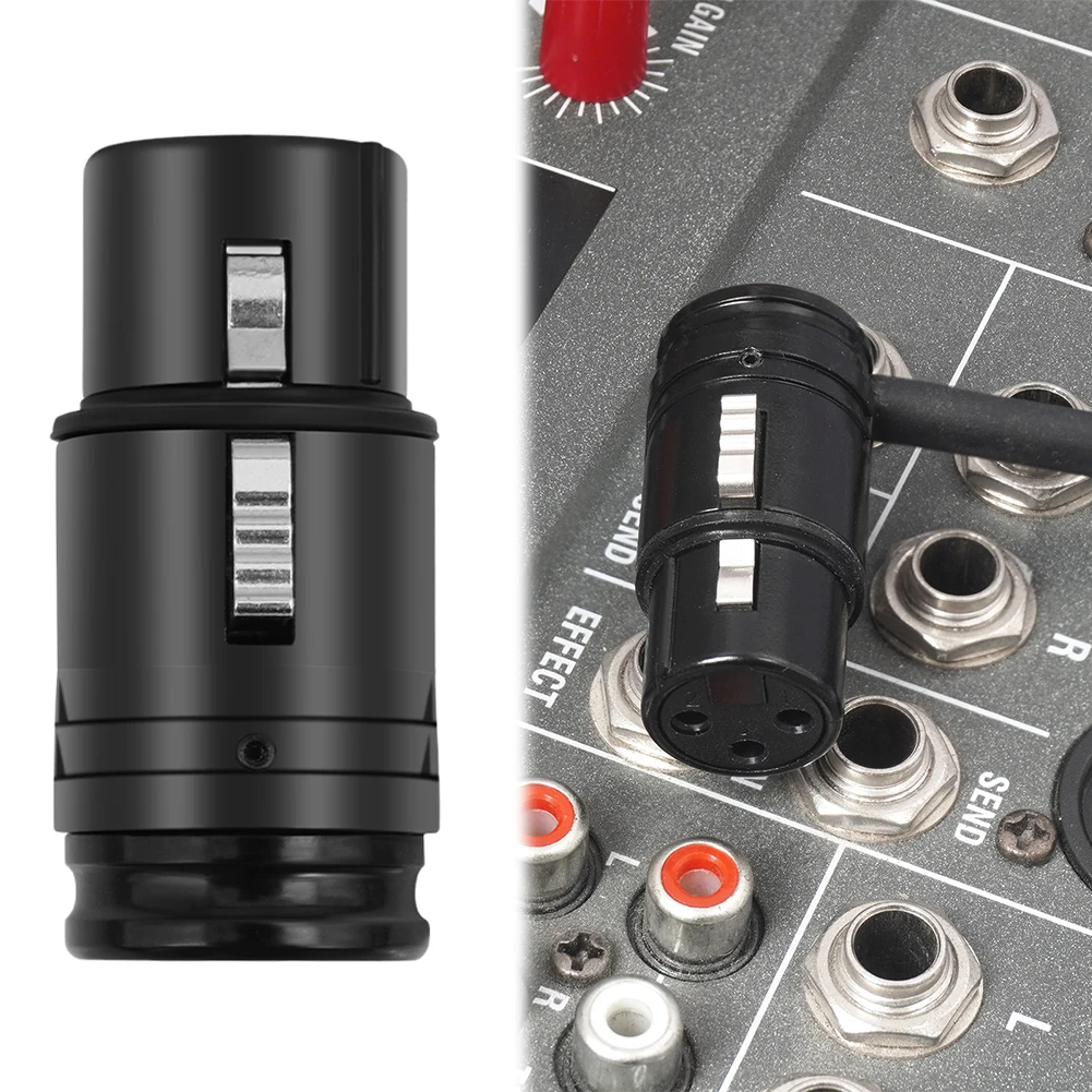 Male To Male/Female To Female XLR Microphone Audio Cables Connector with Wrench 3 Pin 90 Degree Right Angle for Microphone Mixer