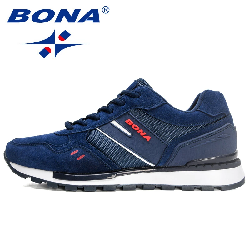 BONA 2022 New Designers Running Shoes Fashion Sneakers Men Large Size Light Comfortable Casual Shoes Man Jogging Sports Shoes