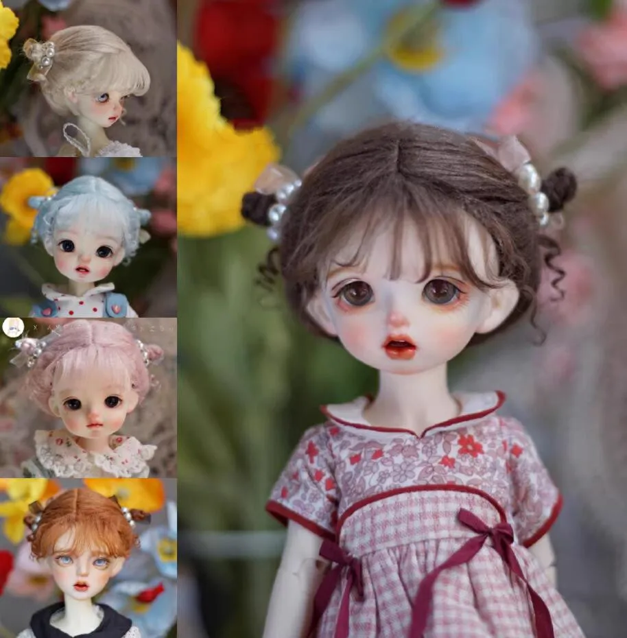 1/4 BJD OB11 Doll Wig Multiple Color Matching 7-8” Hair