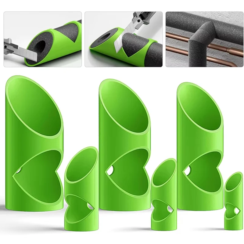 1/5set Foam Pipe Cutter Tool Household Fixed Clamp Tube Cutting Tool Insulation Cutting Guide Fixture for Pipe Insulation