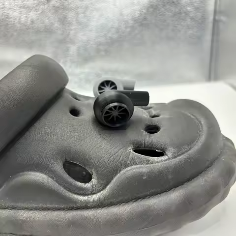 1 pair Funny turbo charms for Crocs Comedy Accessories Release Your Toes Friends Gift