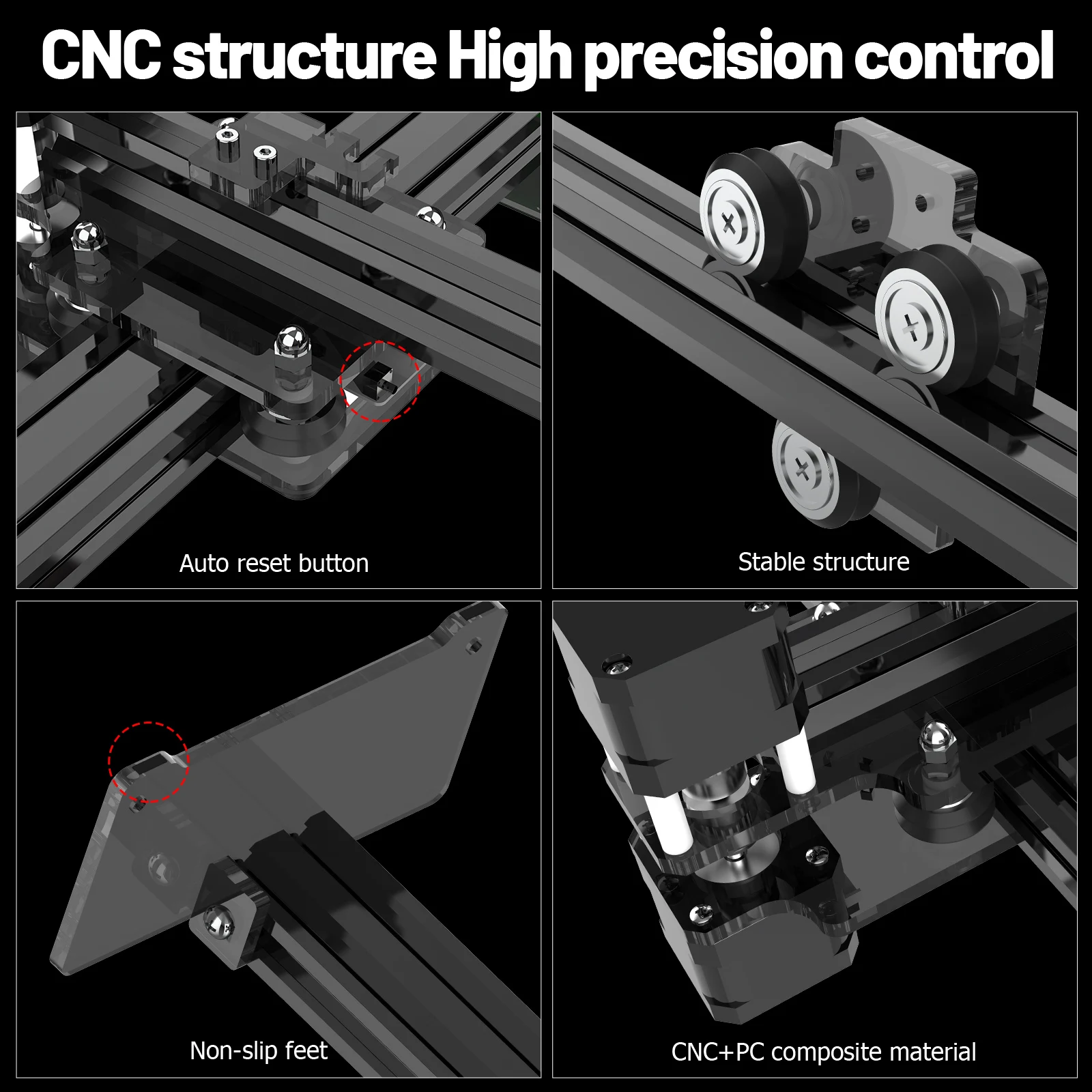 NEJE 3 CNC Laser Engraver Frame Without Laser Module Engraving Cutting Machine Frame 170mmX170mm Engraving Area