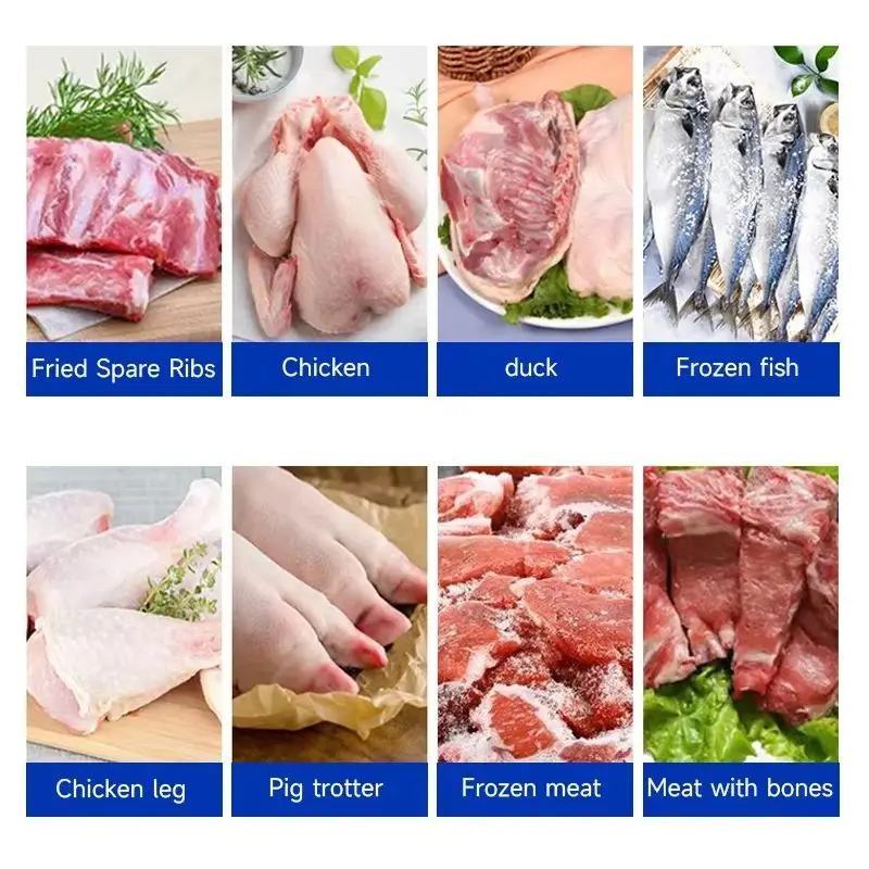 Machine à découper la viande électrique entièrement automatique pour la découpe de poisson congelé et de poulet frais, robot culinaire pour la cuisine à domicile