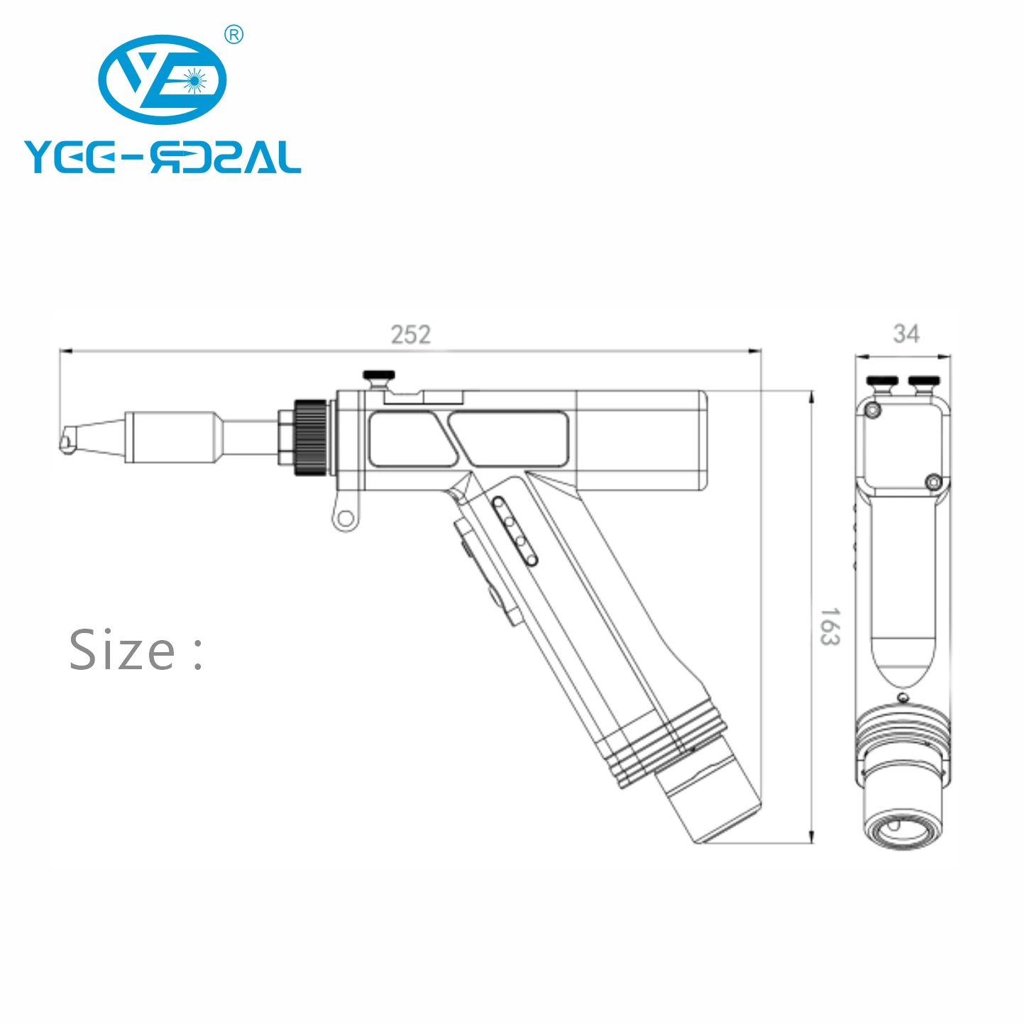 NEW 2000W SUP28T  Handheld Laser air Cooled Welding Head Industrial Grade Welder Gun Preferred for Metal Processing