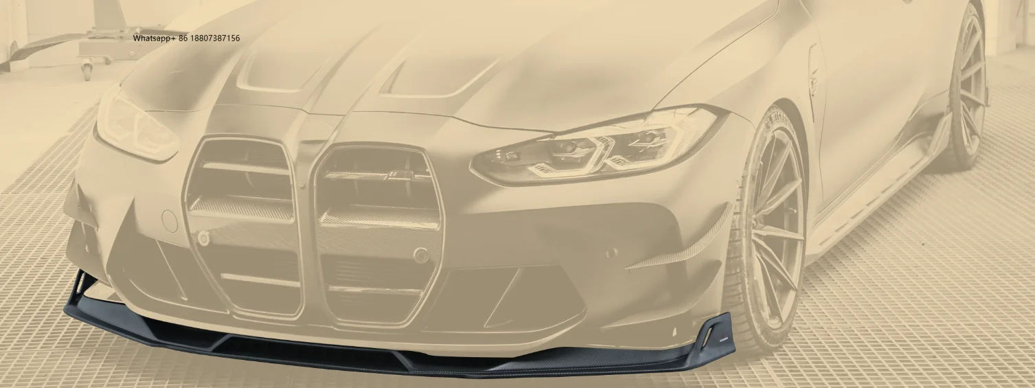 

ForBMW G80 G82 M3 M4 Carbon Fiber Front Lip Wind Knife New Condition Bumper with Exhaust Cut-Outs