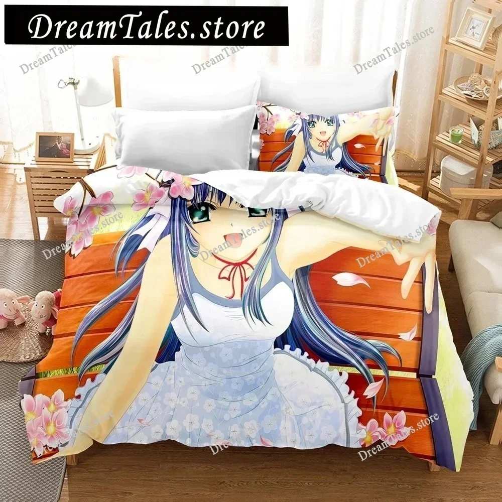 

New 3D Priningt Kawaii Girls Yae Sakura (Shuffle!) Bedding Set Cartoon Anime Three-piece Set Adult Kid Bedroom Duvetcover Sets96