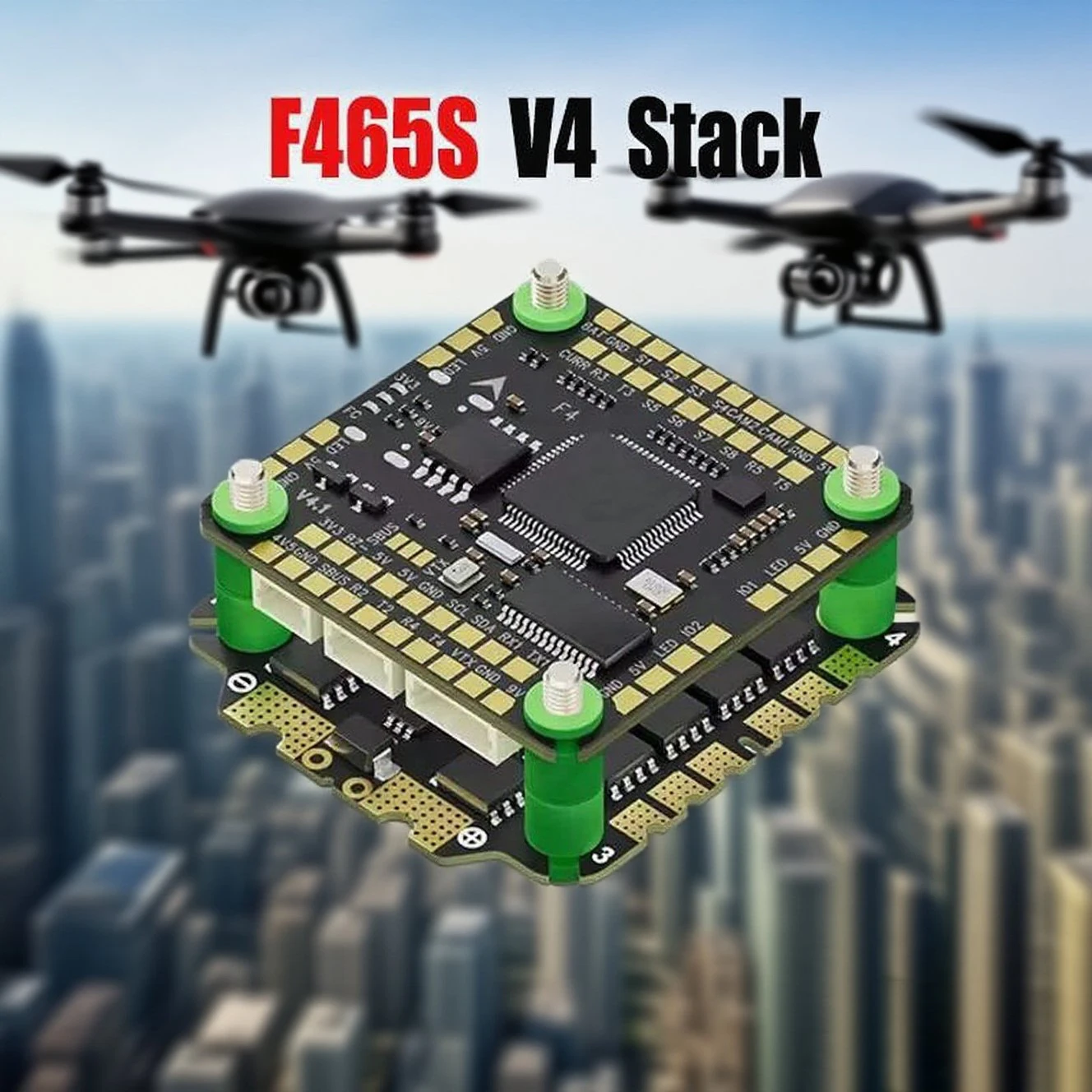 Aocoda RC F465S V4 Stack ESC 65A/75A F475 V4 controlador de vuelo controlador electrónico de velocidad 30x30mm para Dron de carreras con visión en primera persona