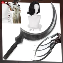 Anime Lady Dimitrescu Cosplay Accessories Game Village Dimitrescu necklace sickle wig props Halloween Christmas game PVC gifts