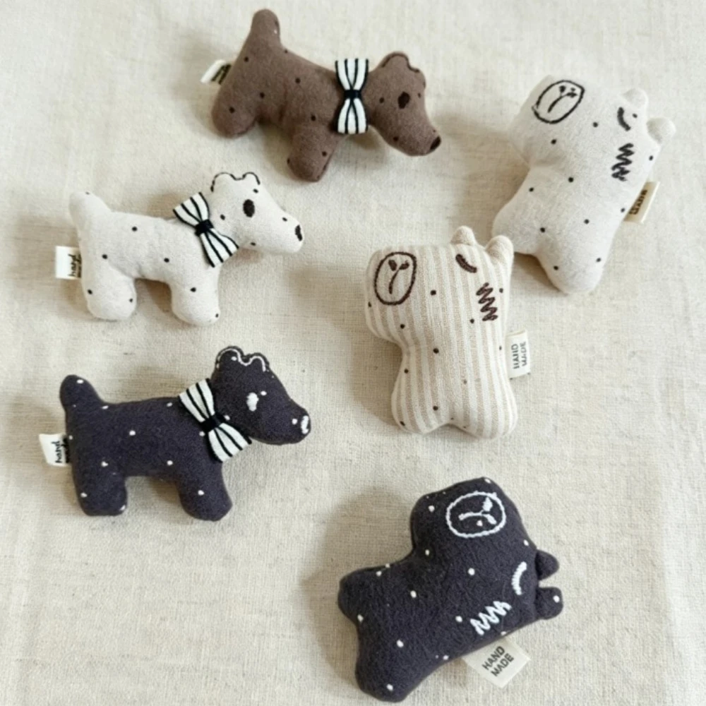 Forest-themed Cartoon Fabric Polka Dot Dog Brooch Cute Pony Pin Accessory for Schoolbag Clothing Diy Supplies
