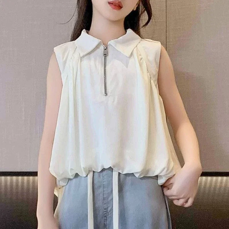 

Girls' Summer Flower Bud Sweet Wind Top 2025 New Children's Sleeveless T-shirt Set Shirt