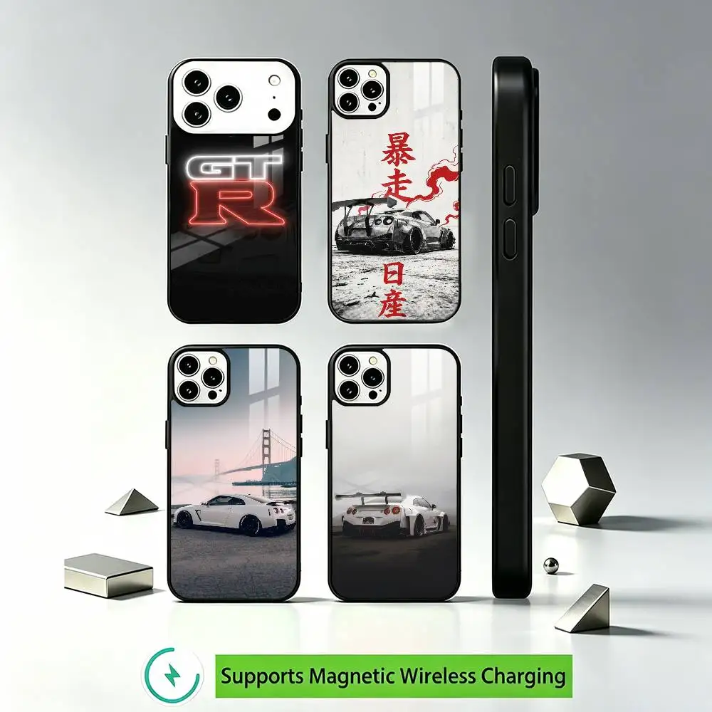 

GTR Sport Car R35 Mens Fave Phone Case For iPhone17,16,15,14,13,12 Plus,Pro Supports Magnetic Wireless Charging