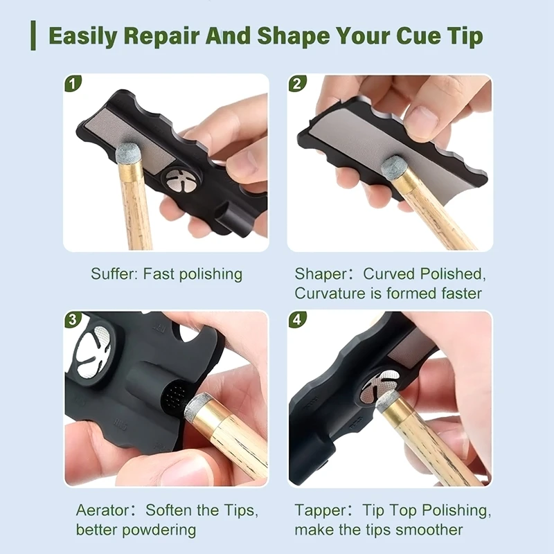 Billiard Cue Tip Shaper, The Pool Cue Accessories For Effective And Rapid Repair Cue Tip