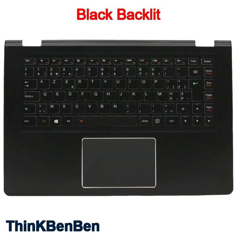 

Black Upper Case Palmrest Shell Cover Backlit Keyboard For Lenovo Ideapad Yoga 700 14 14ISK 3 1470 5CB0H35596 5CB0H35667