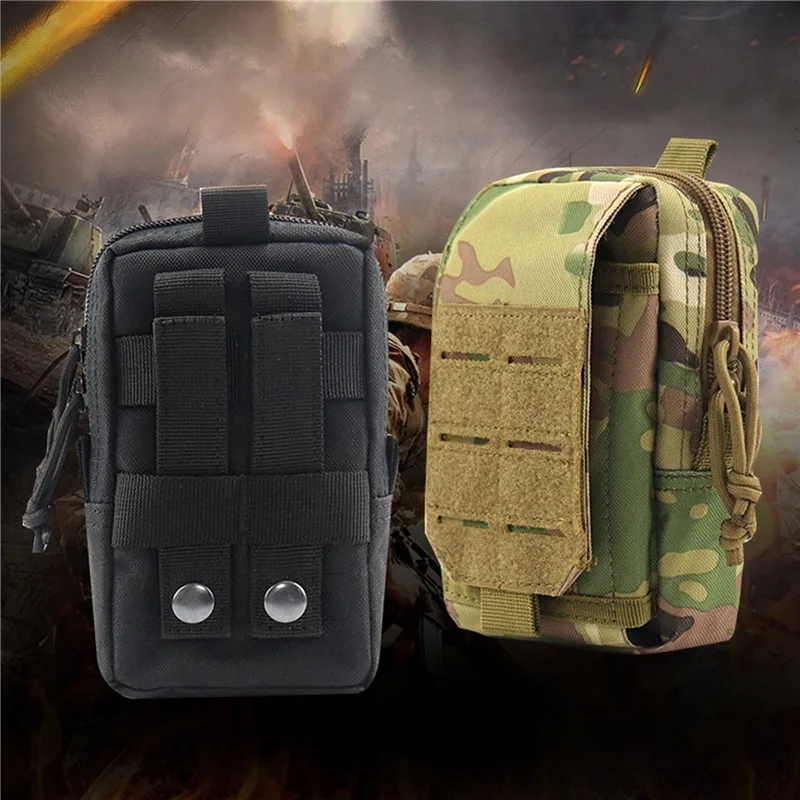 Tactical Molle Pouch Military Waist Outdoor Men EDC Tool Bag Vest Pack Purse Mobile Phone Case Hunting Compact Bag Oxford