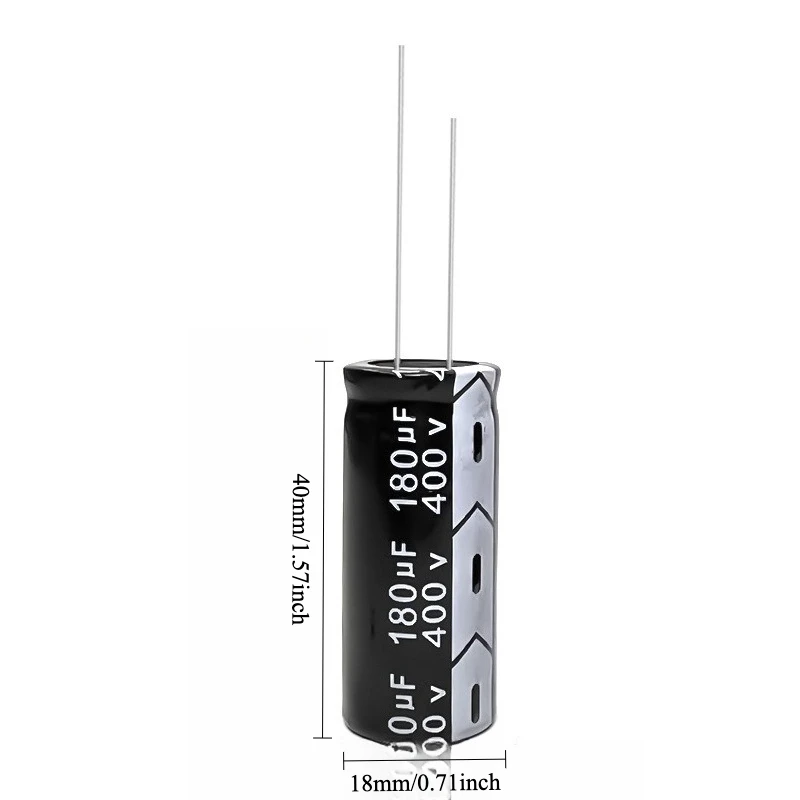 

8pcs 400V 180uF Electrolytic Capacitor 105C High Temp Radial Long Life 18x40mm for Power Supply Amplifier