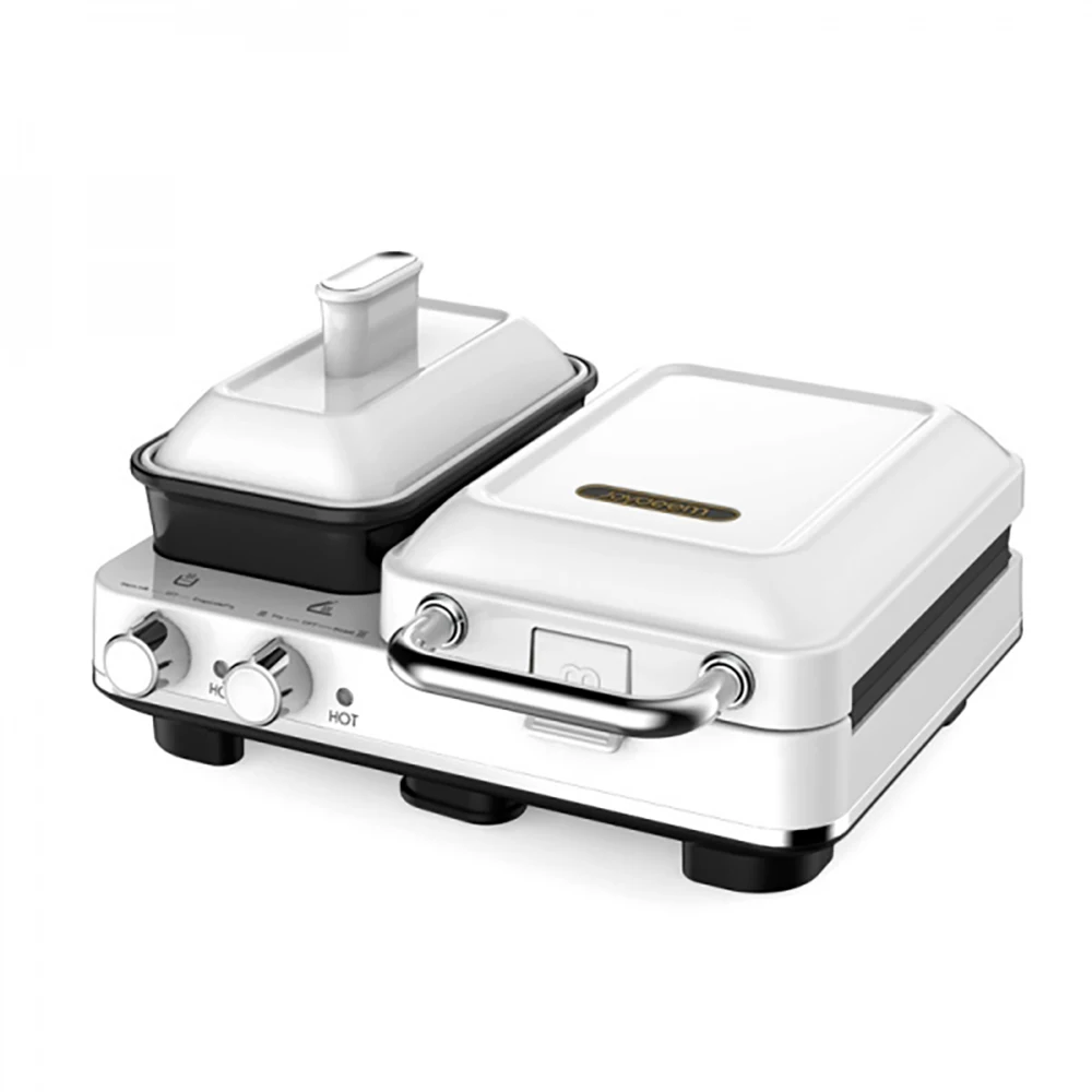 

Joydeem 4-in-1 Multifunctional Breakfast Maker Sandwich Waffle Maker Grill Steamer Egg Boiler