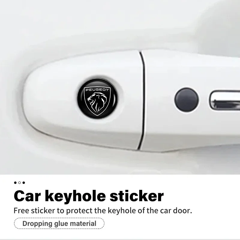 Car Styling Lock Keyhole Stickers Decoration Protection For Peugeot 307 308 408 508 RCZ CC SW 208 3008 2008 107 206 207 301