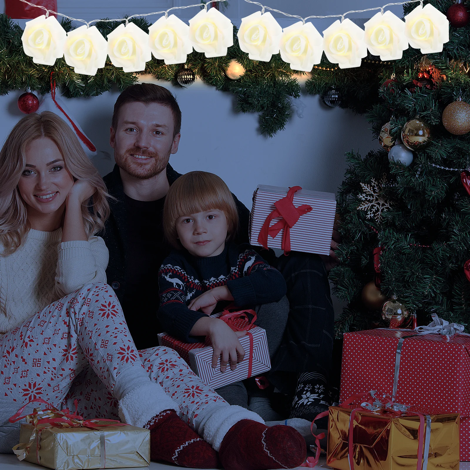 

3 Meter 20 LED Rose Fairy String Lights Warm White Glow for Wedding Festival Party Decoration Holiday Home Christmas Event