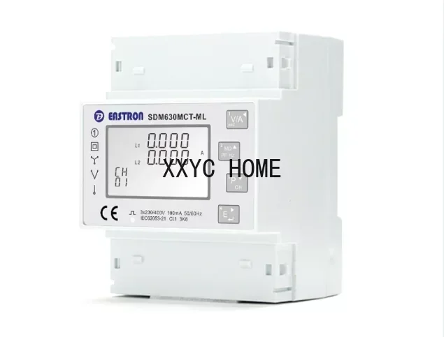 Para EASTRON SDM630MCT-ML-TCP Medidor de energia trifásico multicanal Modbus RJ45 TCP