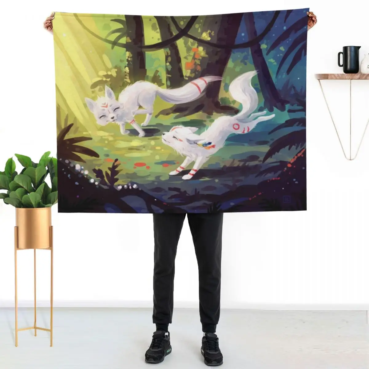 Follow Me Throw Blanket Multi-Purpose funny gift heavy to sleep Hairys anime Sofa Quilt Blankets