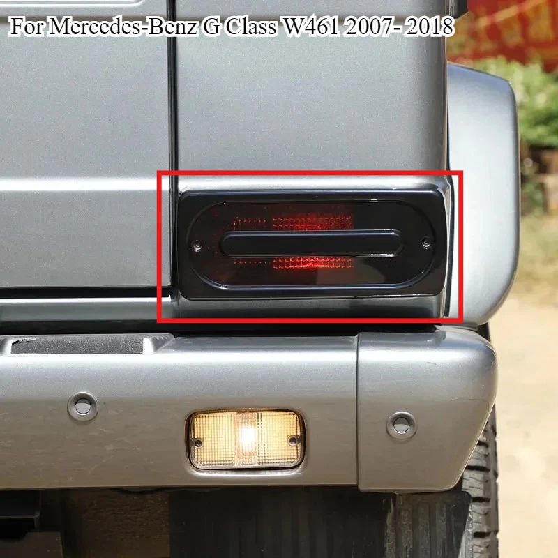 For Mercedes Benz G Class W461 2007- 2018 ABS Blackened Car Rear Tail Light Turn Signal Prompt Cover Trim Car Accessories