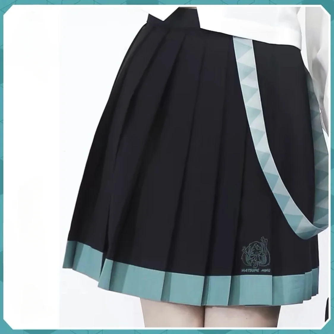 Hatsune Miku Stockings Dress Anime Peripheral Cute Cartoon Short Skirt Girly Heart Japanese Kawaii Jk Sweet Gift for Friends