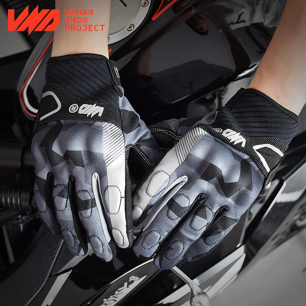 VND C01 Soft Motorbike Gloves Breathable Women Racing Driving Rider Motorcycle Accessories Guantes Equipment Moto Men Luvas