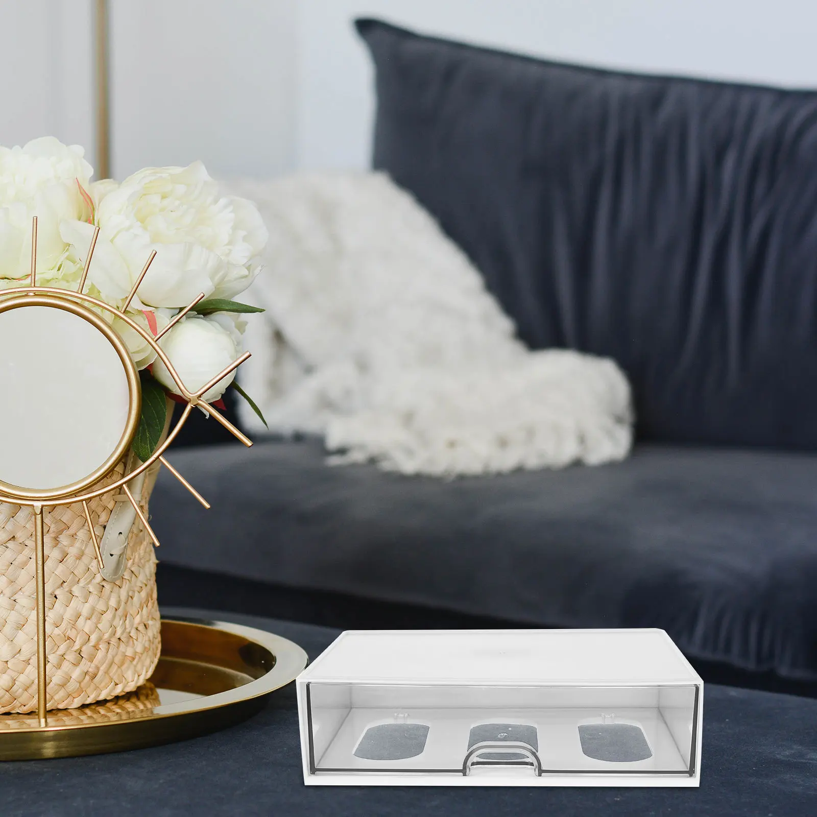 

Desktop Storage Box Single Layer Large Capacity Desk Organizer For Office Stationery Sundries Tabletop Holder