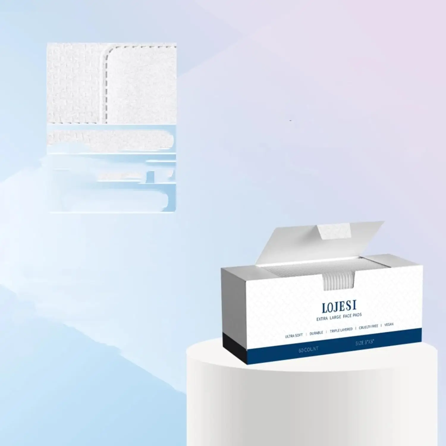 Disposable face towels and facial cleansers, thickened and enlarged