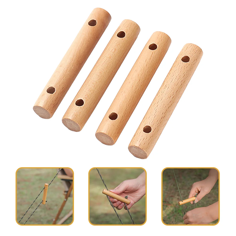 

4 Pcs Camping Rope Buckle Wind Buckles Wear-resistant Fixers Multifunctional Adjusters Outdoor Tent Fasteners for Wood Clips