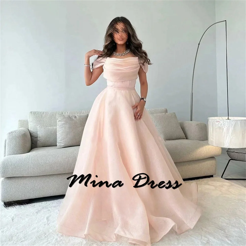 Mina Customized Fold-down Evening Gown Elegant Dresses for Women Gala Party Dress Luxurious Off-the-shoulder Prom Dresses Sale