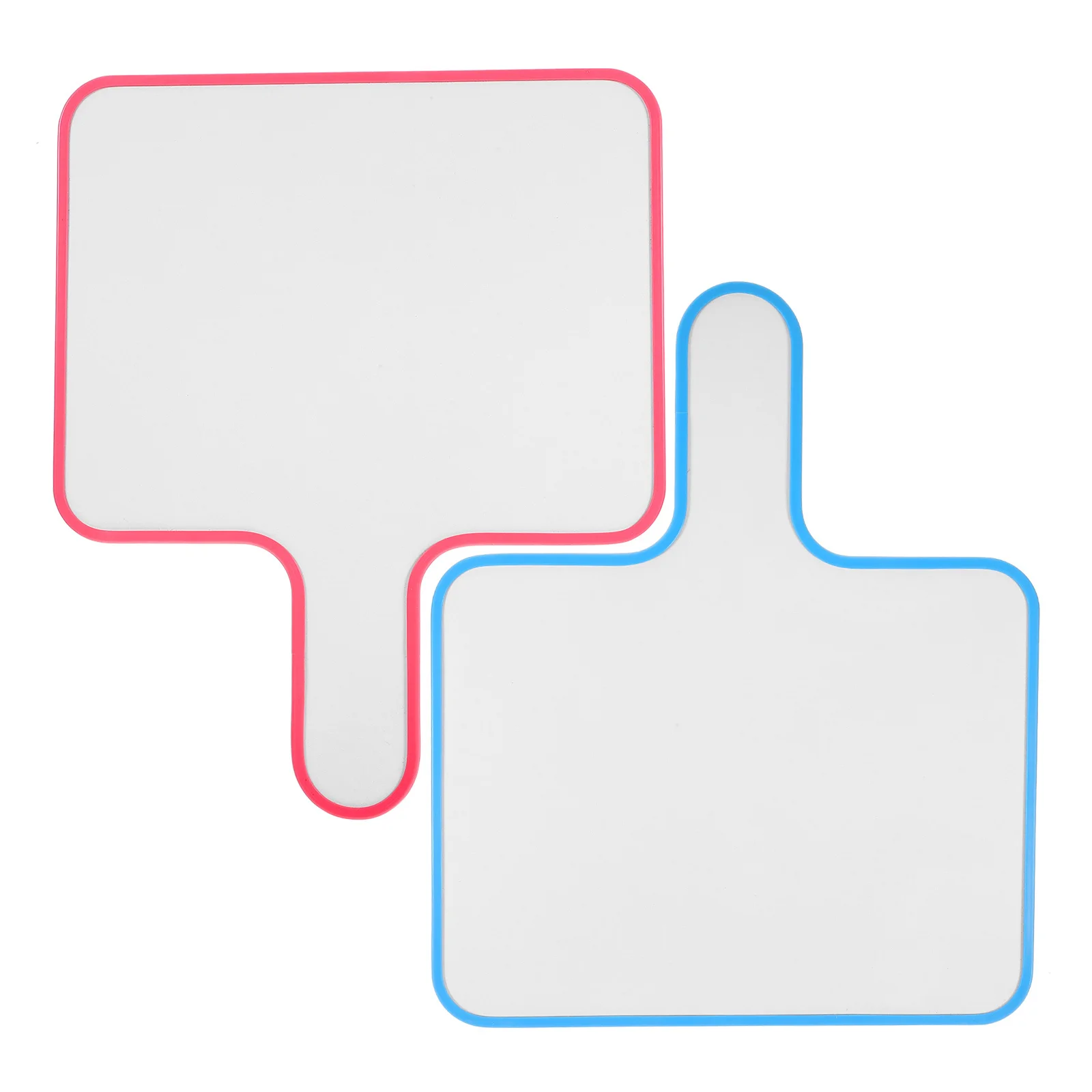 

2Pcs Double Sided Handheld Whiteboard Dry Erase Paddle Blank Scoreboard Voting Paddle Erasable Writing Board Scoreboard