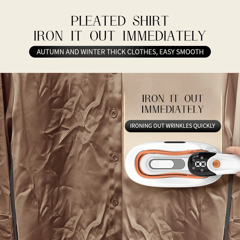 

Handheld Steam Iron 1200W 4-Speed Portable Foldable Garment Steamer with Touch Screen Rotary Electric Iron Home Use 110V-220V