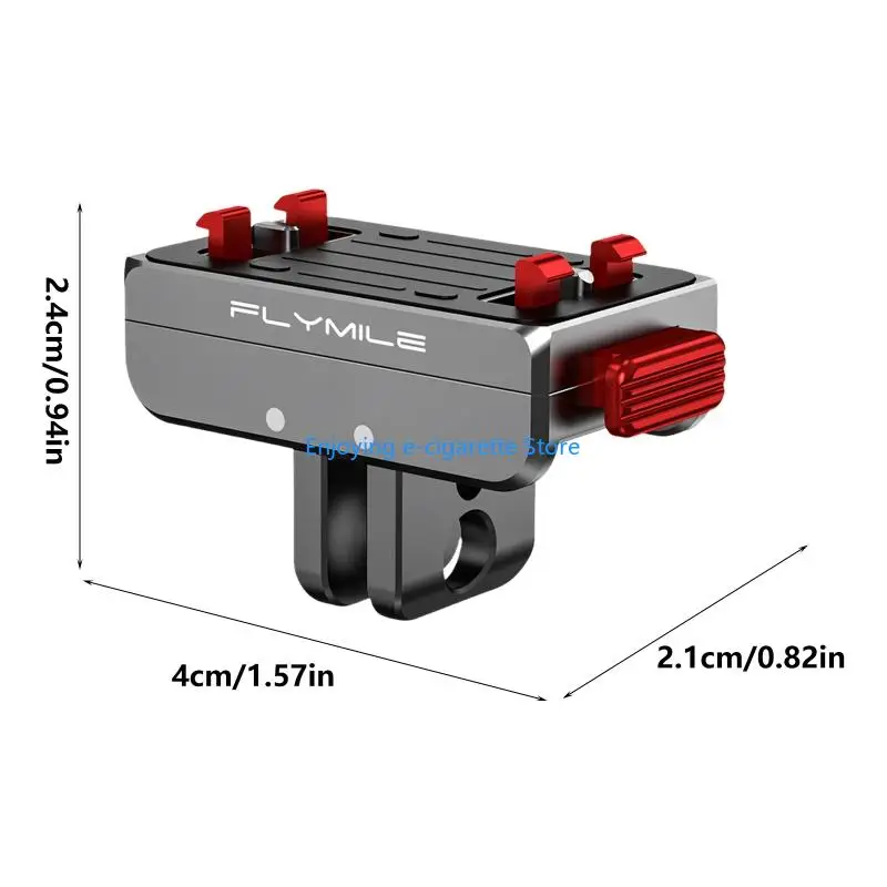 Kompakte magnetische Kamerahalterungs-Adapterbasis mit 2-Stift-Schnittstellen, doppelte Seitenverriegelung für Pro2 X4-Kamera – Detail 6