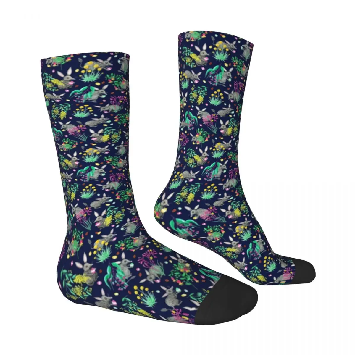 Australian Easter Day Socks Autumn Floral Print Stockings Gothic Girls Breathable Socks Design Running Sports Anti Skid Socks