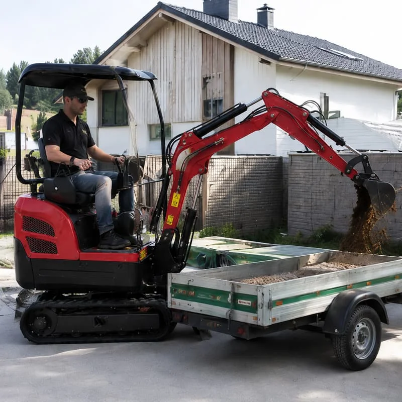 2 Ton Mini Excavator Small Digger CE Euro5 Customized Machine with Bucket Ripper Attachments for Ground Operations