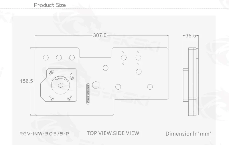 BYKSKI-Solución de canal de agua con placa acrílica, uso para chasis IN WIN 303/305 para CPU GPU Block/3PIN RGB/combo DDC