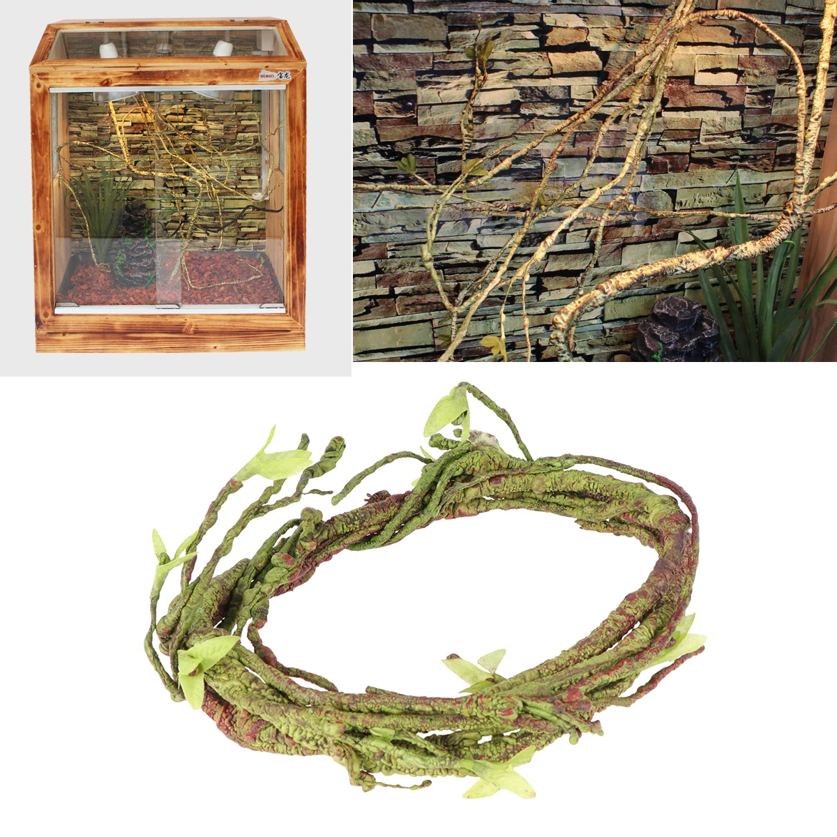 

Simulated Plant Rattan Vines Artificial Garland Fake Leaves Durable Safe Home Wedding Decoration Wall Decor Pet Box Plant
