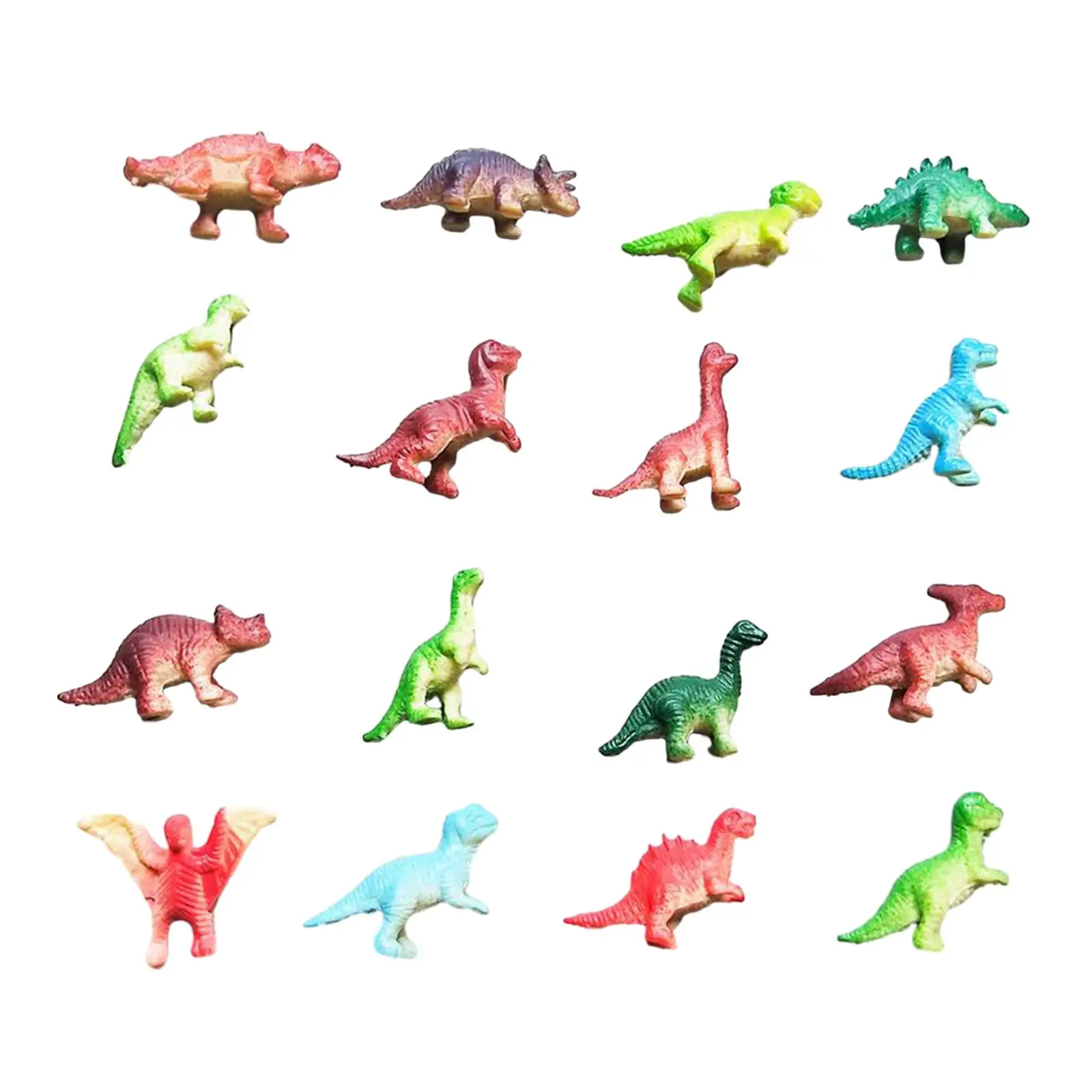 16-teiliges kleines Dinosaurier-Figuren-Mini-Dinosaurier-Spielzeug-Set für die Dschungel-Mottoparty